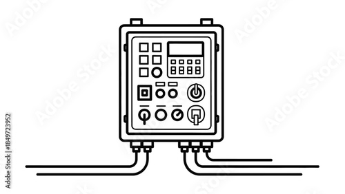 Digital electronic measuring device with clock display for electrical testing and monitoring