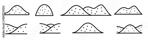  sand desert icon vector symbol 