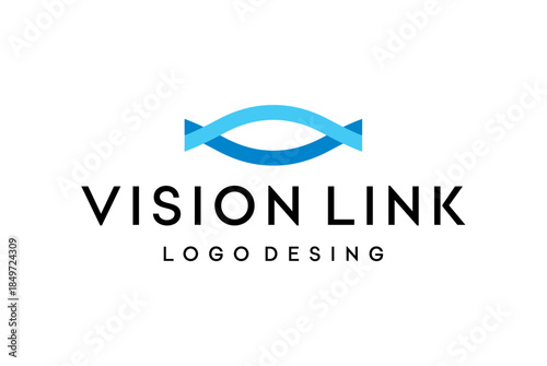Vision Link Logo Design Modern Abstract Symbol for Branding and Visual Identity