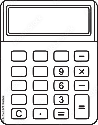 Minimalist Calculator Icon – Basic Arithmetic Tool for Math, Education, and Digital Interfaces