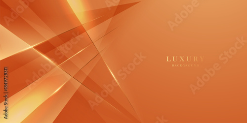 Abstract background vector illustration with a modern design, orange and gold colors, and geometric elements.