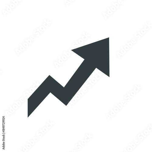 Upward trending arrow graph showing progress and growth.
