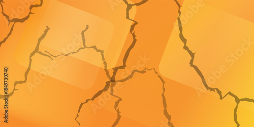 Abstract orange and yellow geometric background. Dynamic shapes composition. Cool background design for posters. Vector illustration eps.10