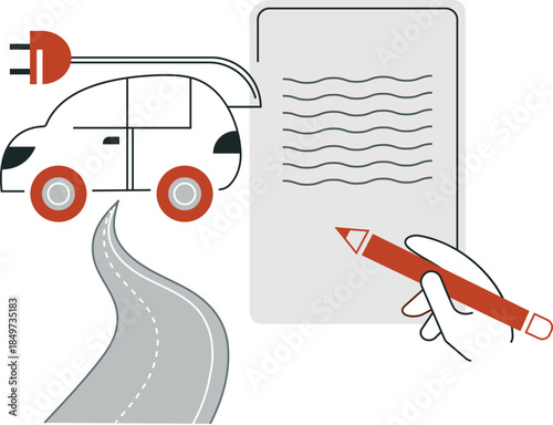 Electric vehicle lease or insurance contract