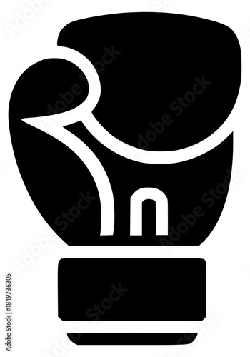 Boxing glove silhouette icon