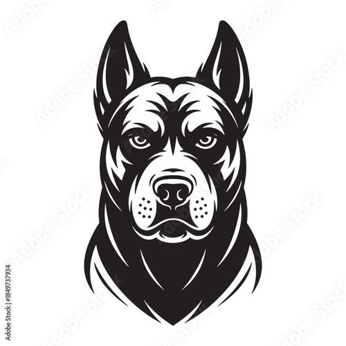 Powerful Dog Head Mascot Logo Design