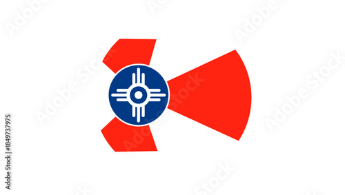 Free Download Wichita logo , Kansas , flat color illustration - GFXLoad