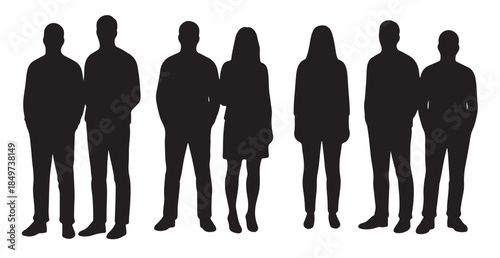 minimal style hand drawn people illustrations