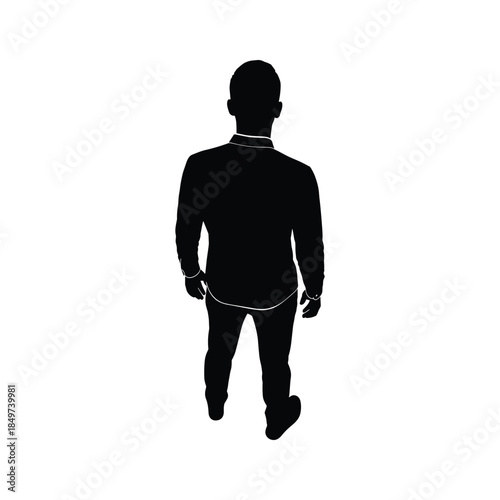 Man walking away silhouette