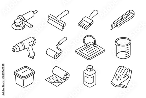 Collection of home improvement and diy tools.