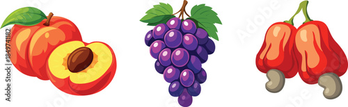 peach grape and cashew