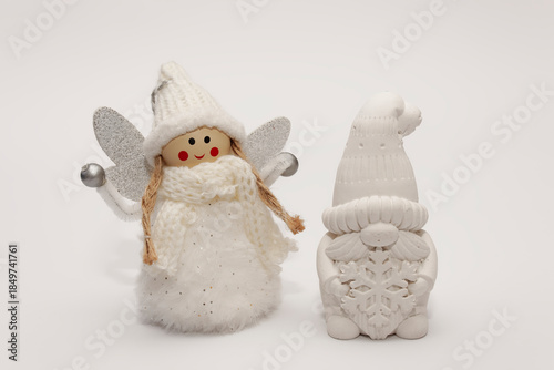 Christmas Ornaments on White Background