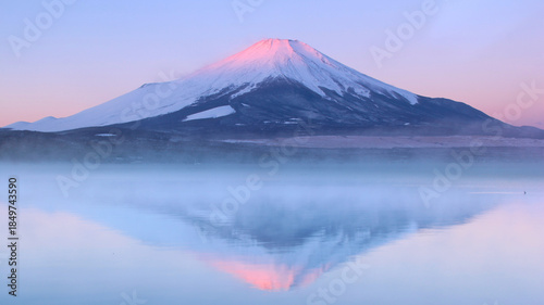 山中湖から見た富士山
