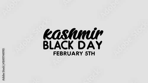 Kashmir Black Day February 5 Banner with Barbed Wire and Flag Background