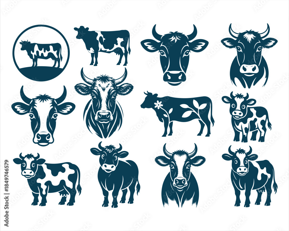 Obraz premium Cute Cow SVG