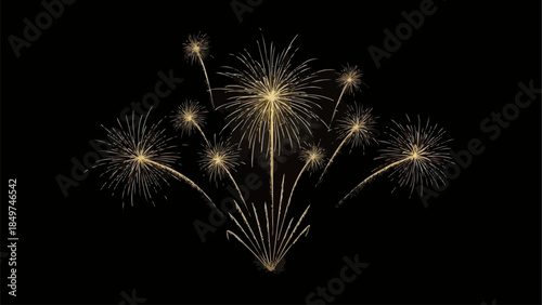 sparkler on black background