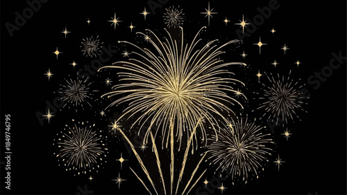 fireworks on the night sky