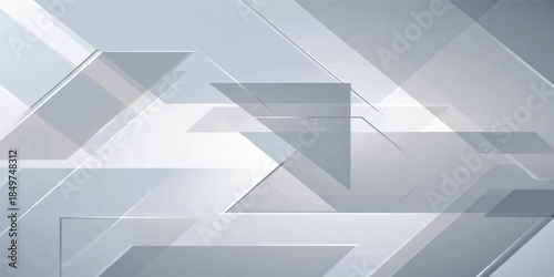 Abstract blue geometric background featuring a 3d origami triangle pattern with glass texture and polygon shapes for a digital business banner template vector illustration