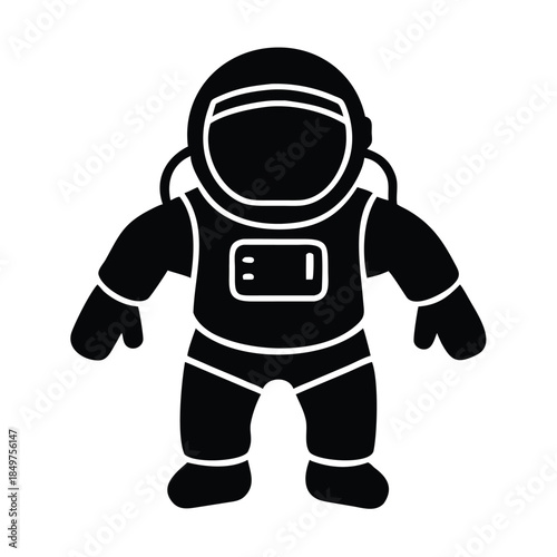 Astronaut Icon Design Featuring Space Exploration And Cosmic Travel