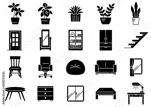 リビングアイコン05　Living Room Icons