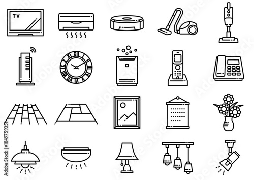 リビングアイコン01　Living Room Icons