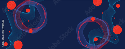 abstract digital art piece showcasing dynamic interplay of interconnected shapes, featuring a harmonious arrangement of vibrant colors and intricate details background