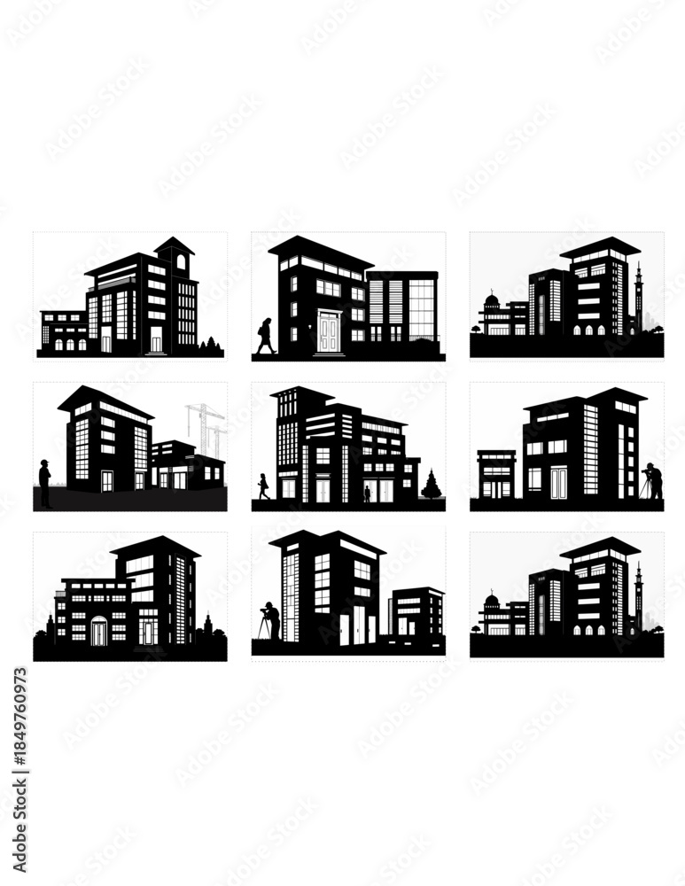 Obraz premium set of buildings