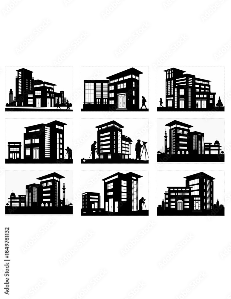 Fototapeta premium set of buildings