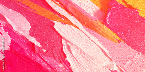 Abstract Orange and Yellow Painting, subject positioned on the left side, Multicolored art background on canvas.  Orange thick paint texture banner design, Abstract yellow painting background.