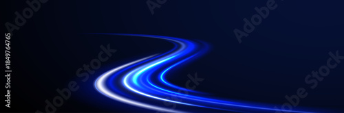 Abstract light line motion streak vector futuristic city bright.
