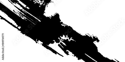 Vector grunge brush strokes texture rough black scratches for wallpaper, grunge texture background and artistic illustration, Brush stroke paint boxes on white background, Dry border in Black