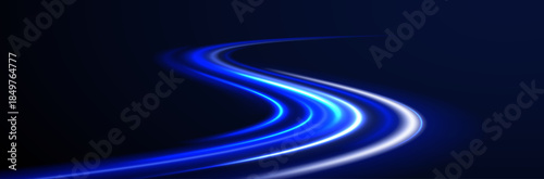 Motion streak line light vector futuristic abstract city bright.
