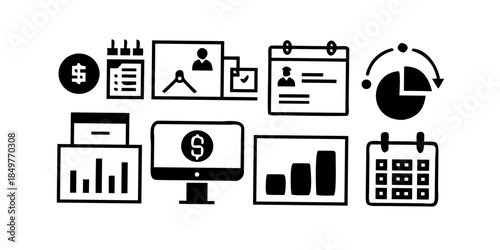 Hotel icons set symbol vector sign for business website design illustration