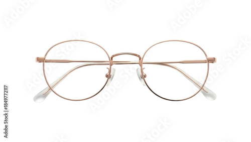 Foto Isolated reading glasses in a thin frame, fashionable eyewear, prescription spec