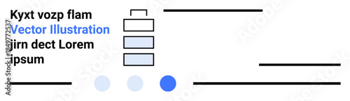 Text blocks, outlined shapes, and horizontal lines with a focus on minimalism and structure. Ideal for web design, data layout, education, organization, infographics, modern templates simple landing