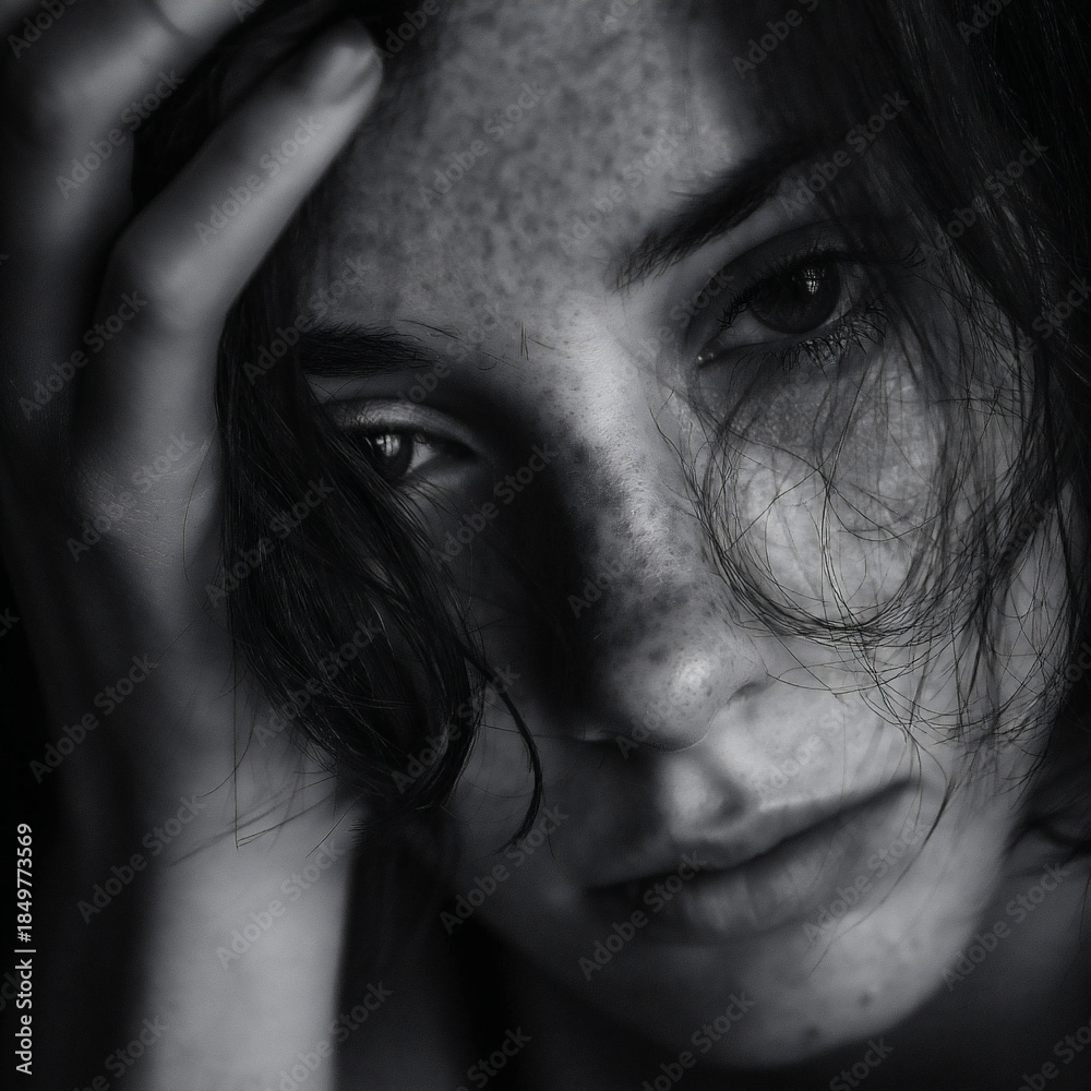 Fototapeta premium Depressed Teenage Girl Facing School Pressure and Fear of Failure
