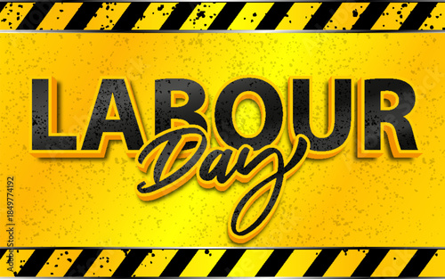 labor day construction site style grunge texture editable text effect font style template typography