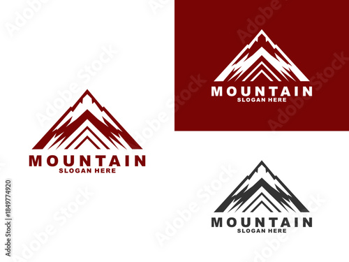 mountain logo design vector template