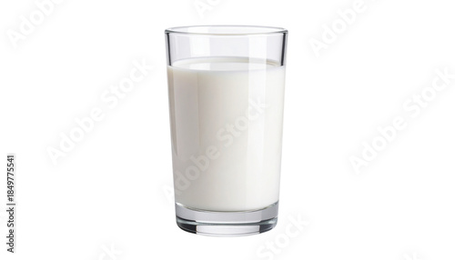 Fresh glass of cold milk isolated on transparent background provides a healthy dairy beverage full of calcium and protein for a nutritious breakfast drink