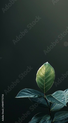 Leaf in the Sunlight: A close-up shot of a vibrant green leaf basking in the gentle sunlight, its delicate textures and veins elegantly revealed.