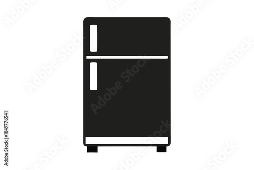 refrigerator silhouette line art vector illustration