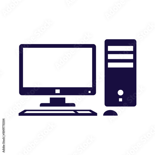 Desktop computer system with monitor and tower