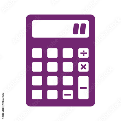 Simple purple calculator icon