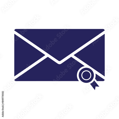 Sealed envelope with stamp