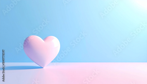 光に包まれるミニマルなハート｜Minimal Heart Wrapped in Light