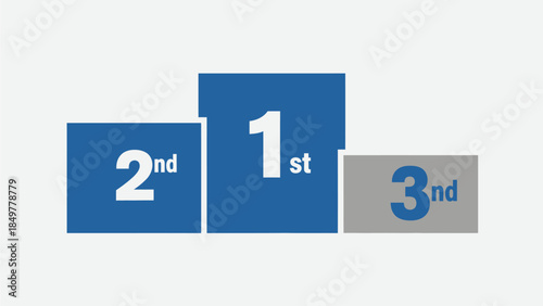 A blue ribbon with a checkmark icon symbolizing approval and validation on a white background from a straightforward viewpoint.