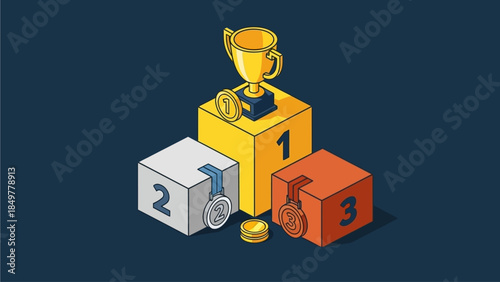 A blue ribbon with a checkmark icon symbolizing approval and validation on a white background from a straightforward viewpoint.