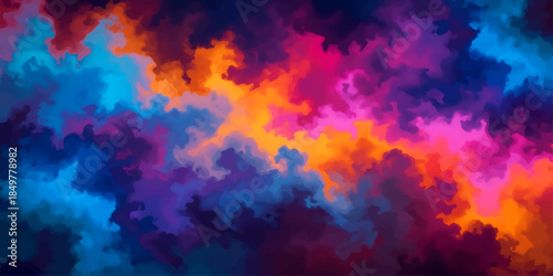Abstract colorful background with fiery flames