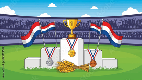 A blue ribbon with a checkmark icon symbolizing approval and validation on a white background from a straightforward viewpoint.