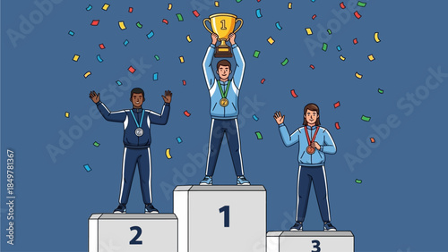 A blue ribbon with a checkmark icon symbolizing approval and validation on a white background from a straightforward viewpoint.